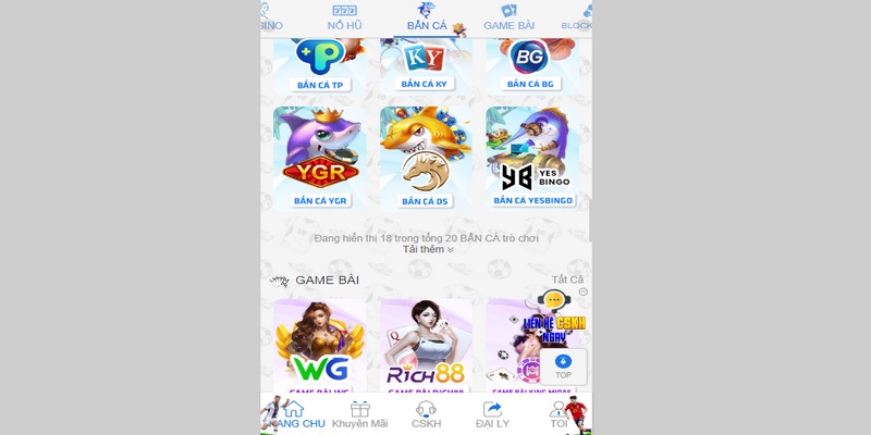 Giới thiệu về sảnh Bắn Cá YESSBINGO